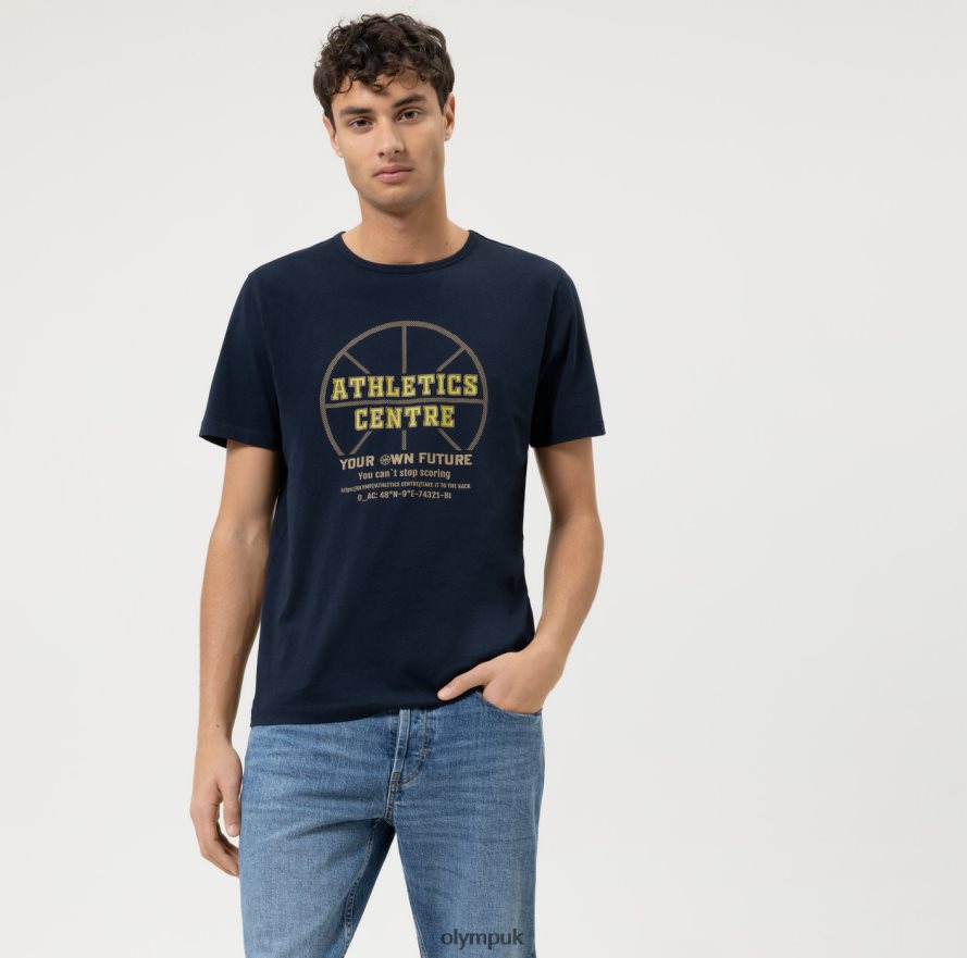 Clothing OLYMP Casual Modern Fit, T-Shirt, Marine NZ22L2013