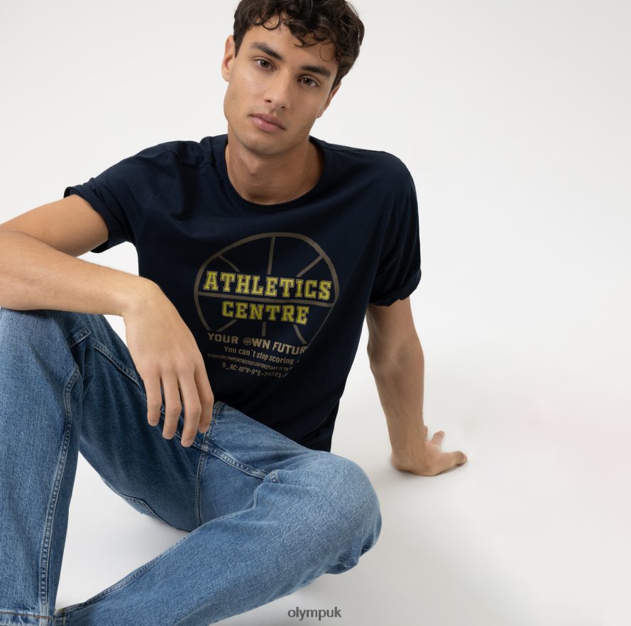 Clothing OLYMP Casual Modern Fit, T-Shirt, Marine NZ22L2013
