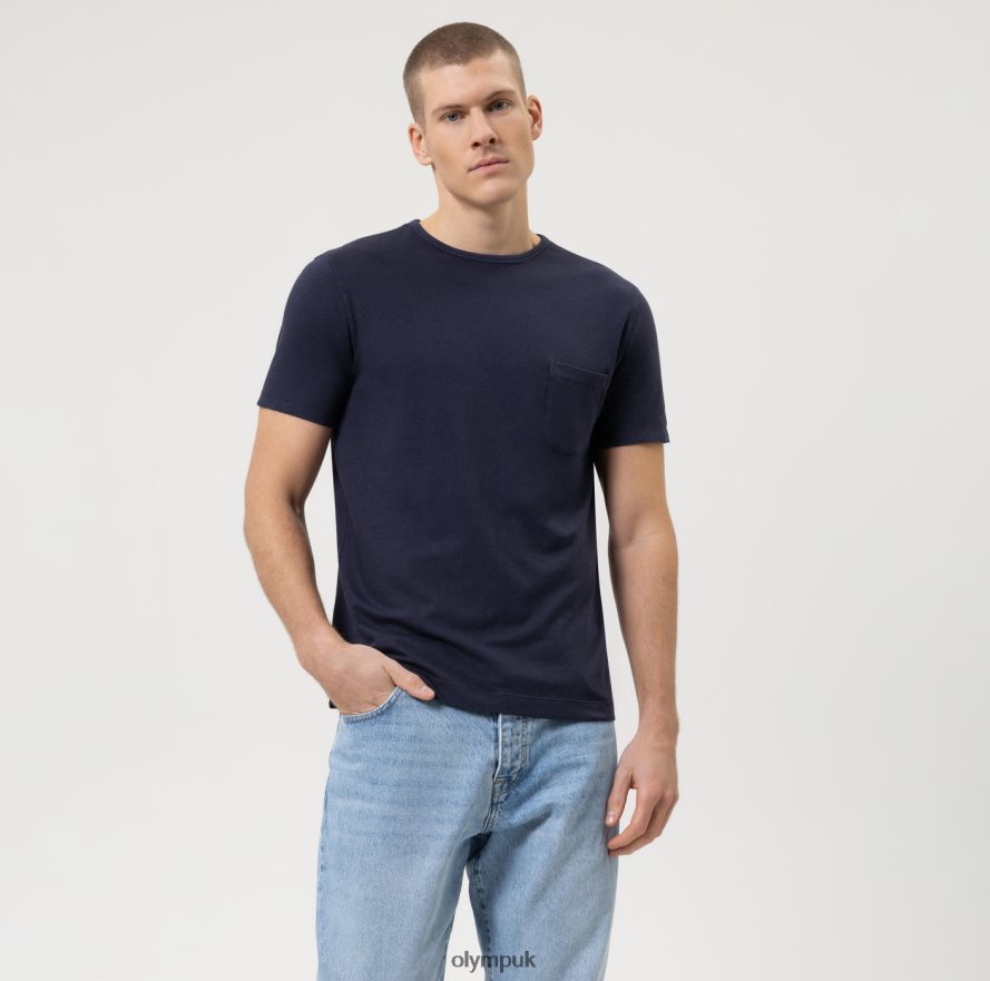 Clothing OLYMP Casual Modern Fit, T-Shirt, Marine NZ22L2031