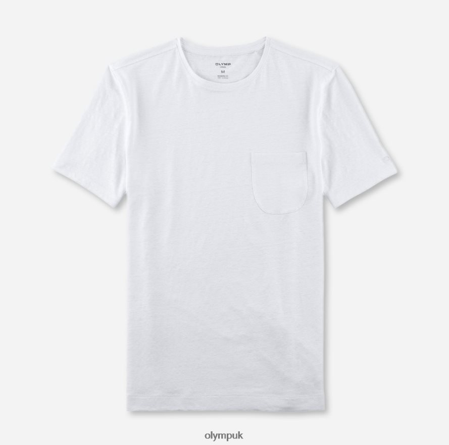 Clothing OLYMP Casual Modern Fit, T-Shirt, Off White NZ22L2015