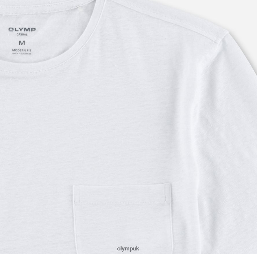 Clothing OLYMP Casual Modern Fit, T-Shirt, Off White NZ22L2015
