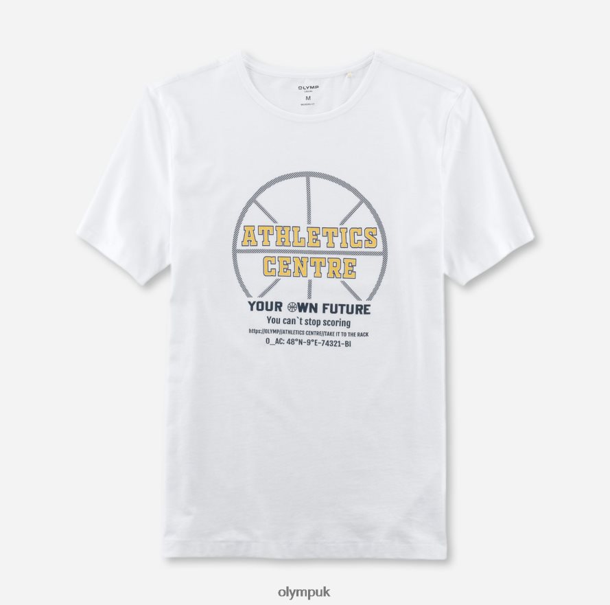 Clothing OLYMP Casual Modern Fit, T-Shirt, White NZ22L1997