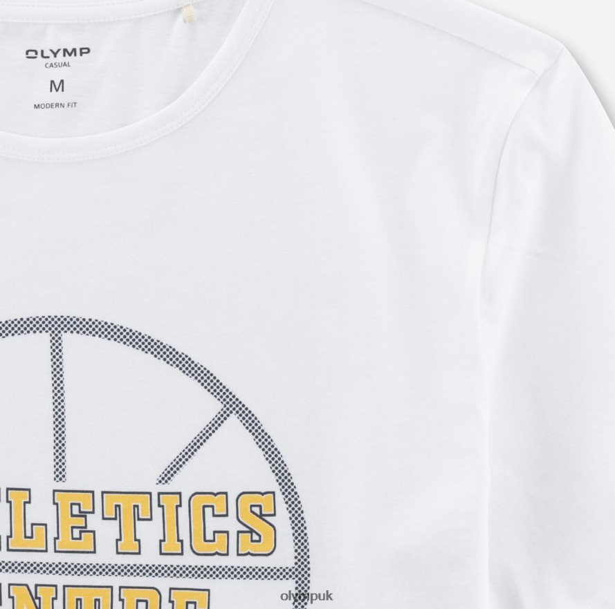 Clothing OLYMP Casual Modern Fit, T-Shirt, White NZ22L1997