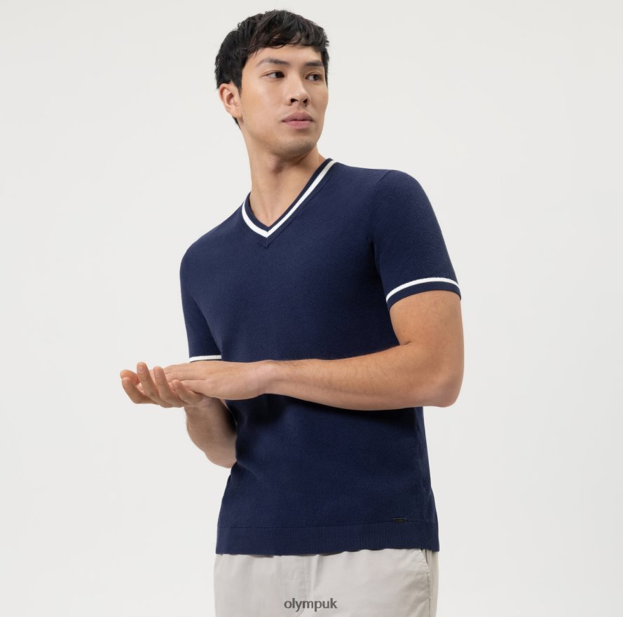 Clothing OLYMP Level Five Knitwear Body Fit, T-Shirt, Marine NZ22L2055