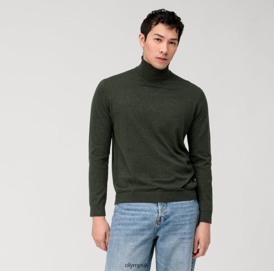 Clothing OLYMP Casual Knitwear Turtleneck, Dark Green NZ22L1893
