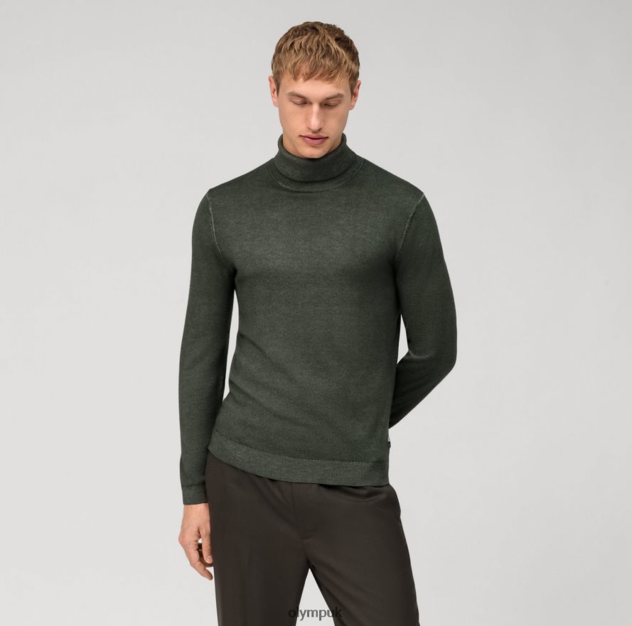 Clothing OLYMP Casual Knitwear Turtleneck, Grey Green NZ22L1888