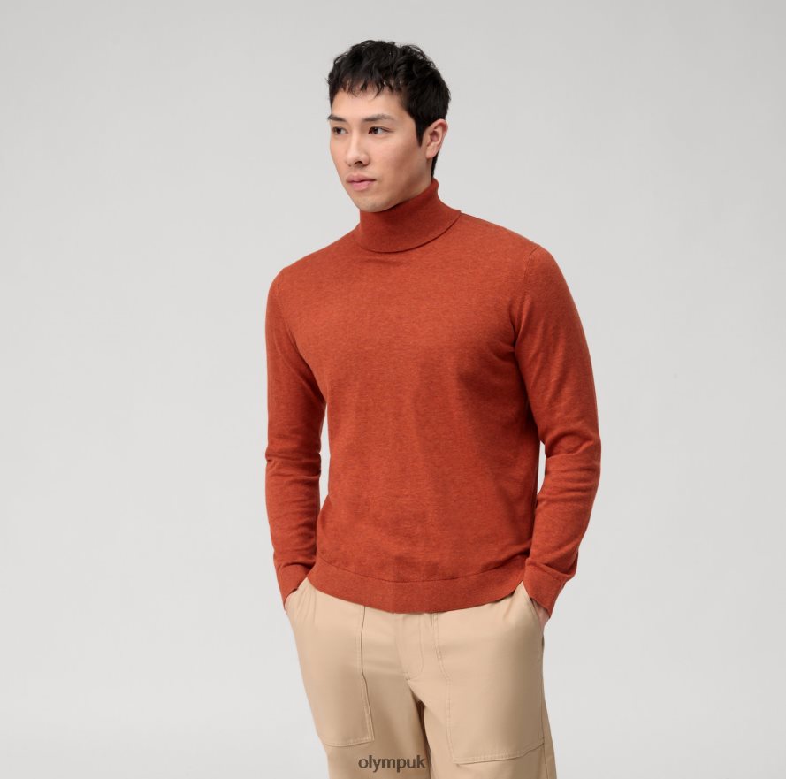 Clothing OLYMP Casual Knitwear Turtleneck, Reddish Brown NZ22L1892