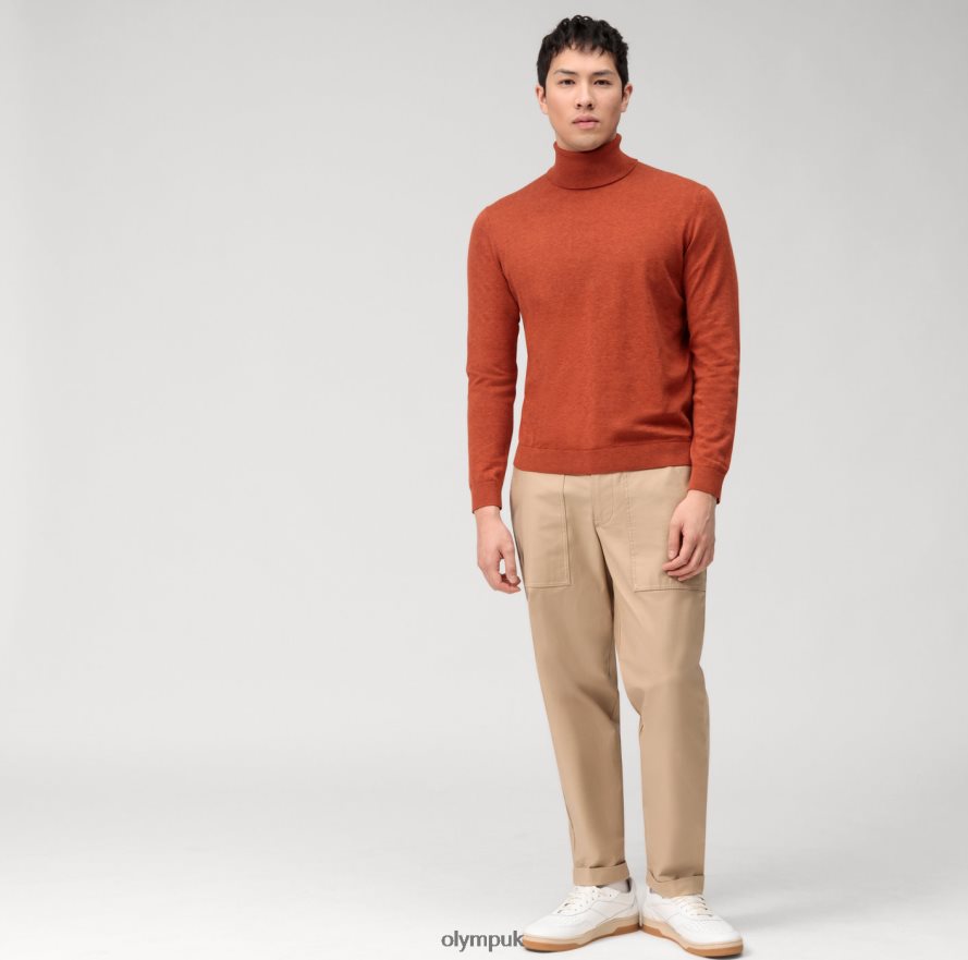Clothing OLYMP Casual Knitwear Turtleneck, Reddish Brown NZ22L1892