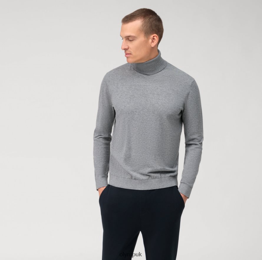 Clothing OLYMP Casual Knitwear Turtleneck, Silver Grey NZ22L1891