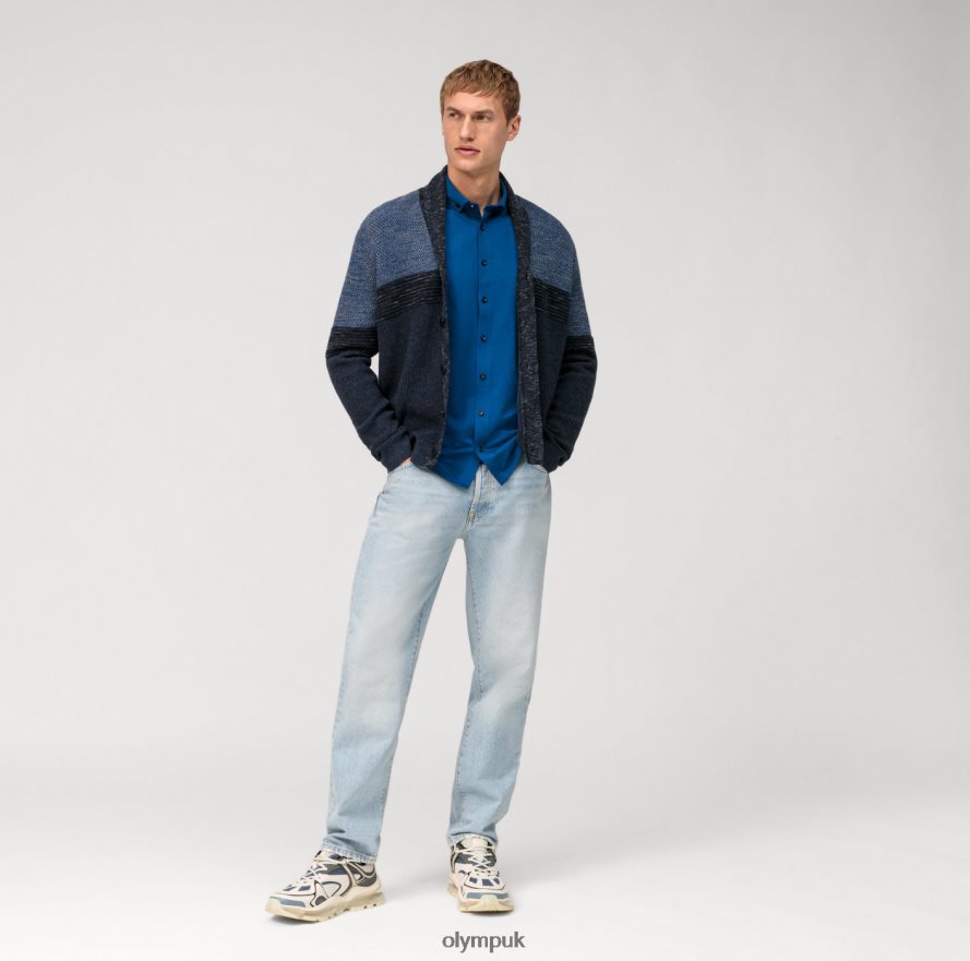 Clothing OLYMP Level Five 24/Seven Body Fit, Business Shirt, Button-Down, Royal NZ22L811