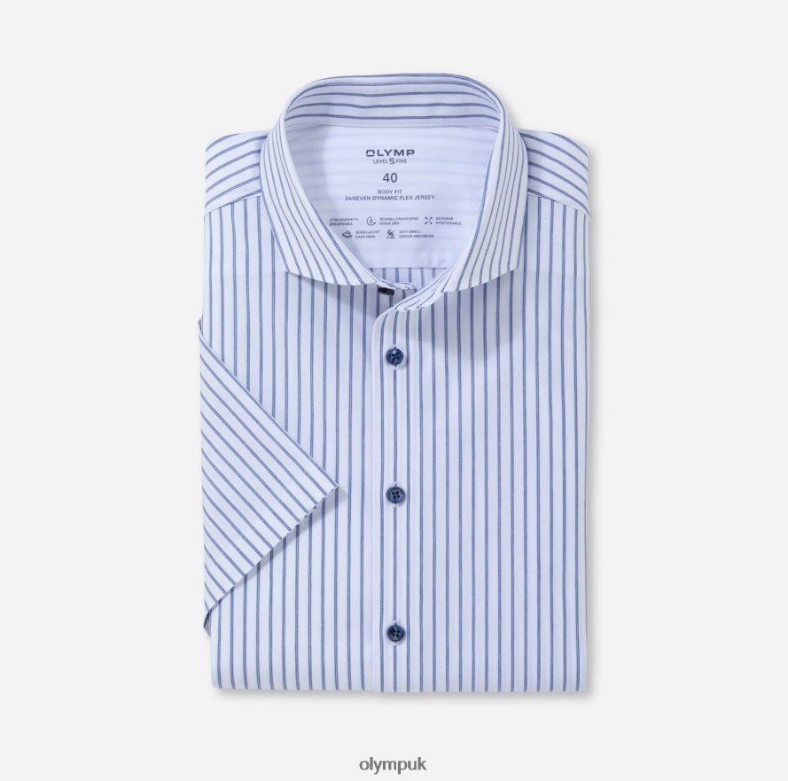 Clothing OLYMP Level Five 24/Seven Body Fit, Business Shirt, Cutaway, Royal NZ22L541