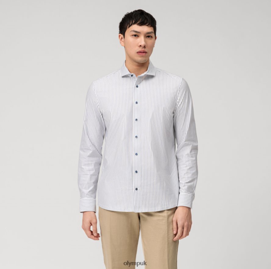 Clothing OLYMP Level Five 24/Seven Body Fit, Business Shirt, Cutaway, Royal NZ22L640