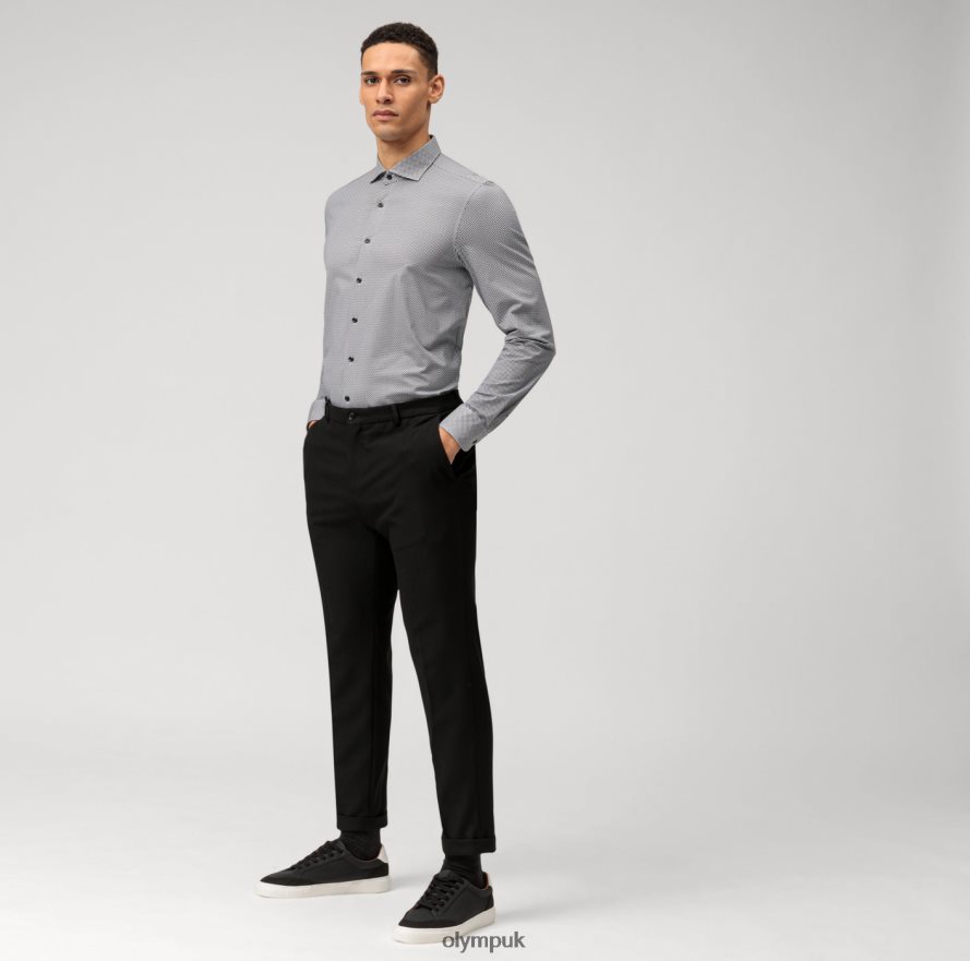 Clothing OLYMP Level Five 24/Seven Body Fit, Business Shirt, Kent, Black NZ22L790