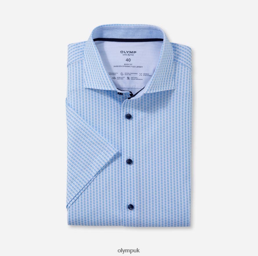 Clothing OLYMP Level Five 24/Seven Body Fit, Business Shirt, Kent, Bleu NZ22L365