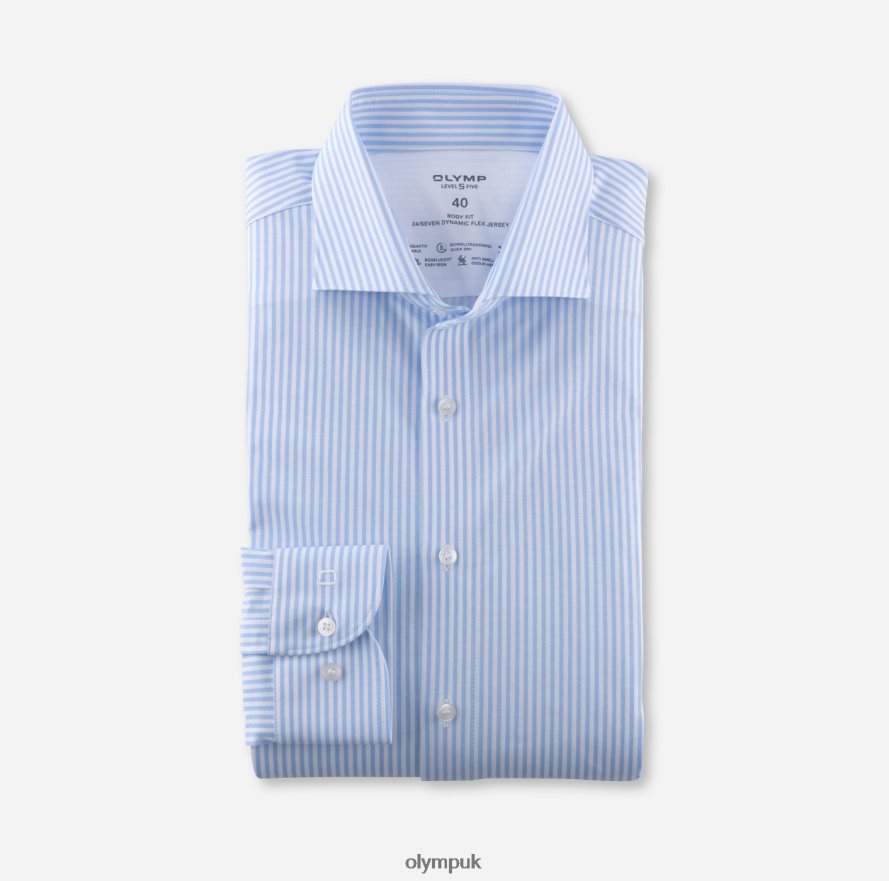 Clothing OLYMP Level Five 24/Seven Body Fit, Business Shirt, Kent, Bleu NZ22L470