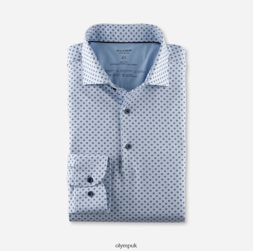 Clothing OLYMP Level Five 24/Seven Body Fit, Business Shirt, Kent, Bleu NZ22L500