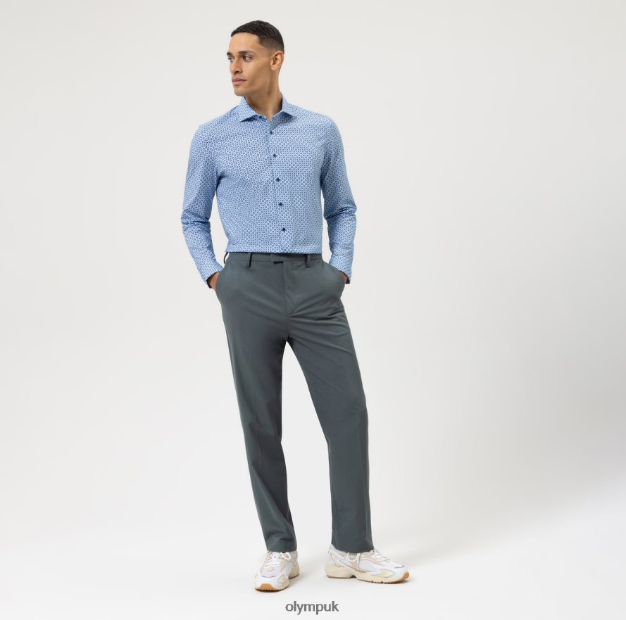 Clothing OLYMP Level Five 24/Seven Body Fit, Business Shirt, Kent, Bleu NZ22L613