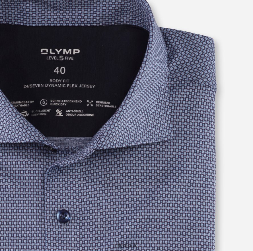 Clothing OLYMP Level Five 24/Seven Body Fit, Business Shirt, Kent, Bleu NZ22L756