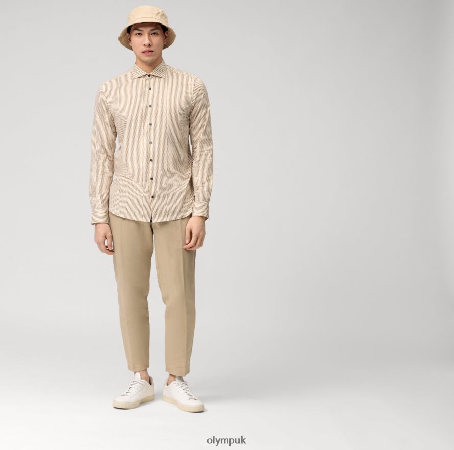 Clothing OLYMP Level Five 24/Seven Body Fit, Business Shirt, Kent, Brass NZ22L673