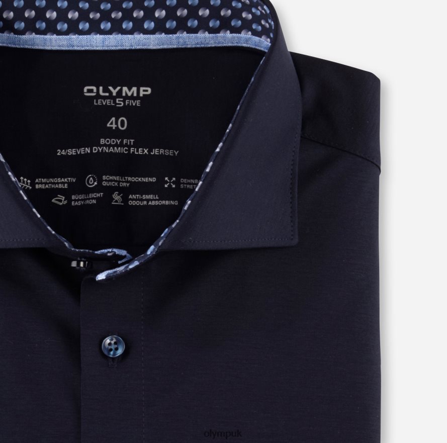Clothing OLYMP Level Five 24/Seven Body Fit, Business Shirt, Kent, Marine NZ22L519