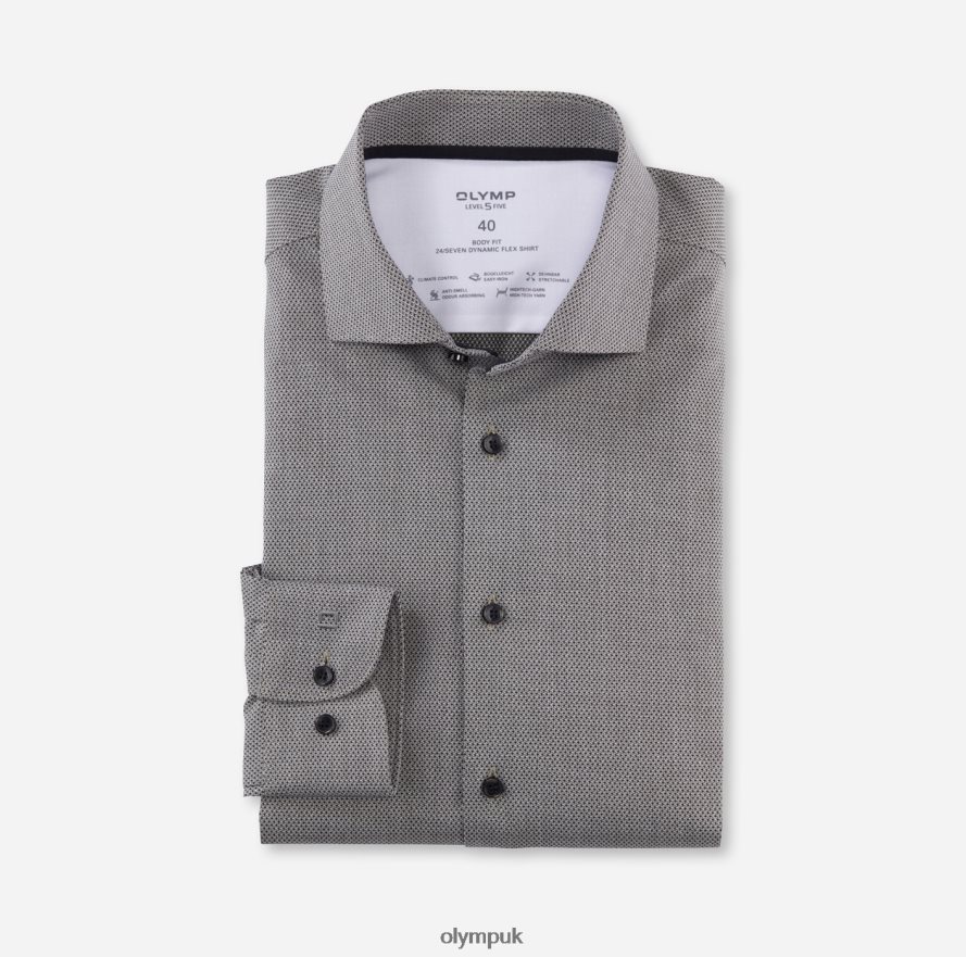 Clothing OLYMP Level Five 24/Seven Body Fit, Business Shirt, Kent, Olive NZ22L534