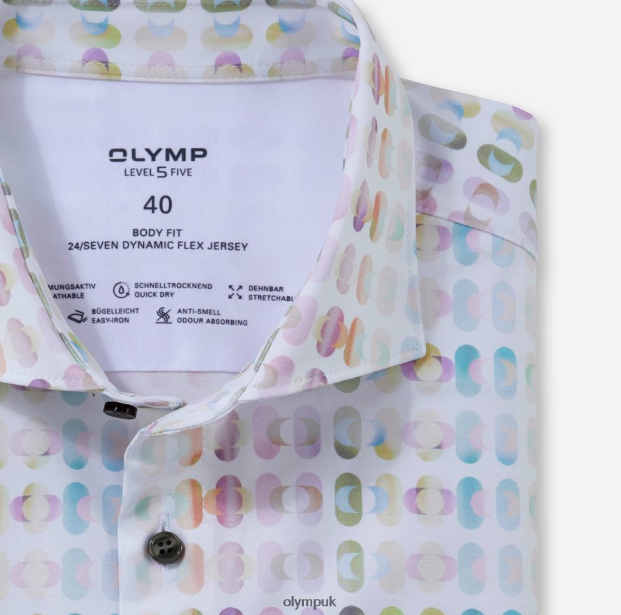 Clothing OLYMP Level Five 24/Seven Body Fit, Business Shirt, Kent, Pink NZ22L369