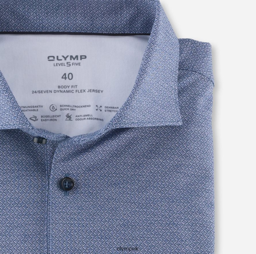Clothing OLYMP Level Five 24/Seven Body Fit, Business Shirt, Kent, Royal NZ22L699