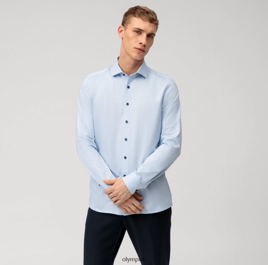 Clothing OLYMP Level Five 24/Seven Body Fit, Business Shirt, Modern Kent, Bleu NZ22L385