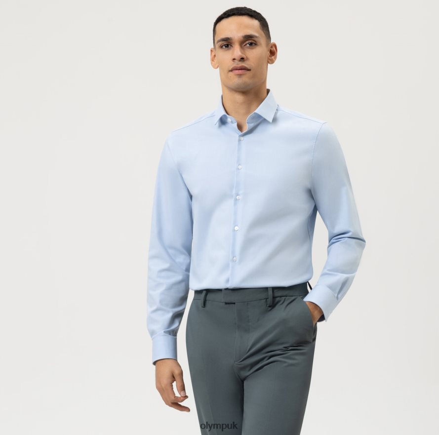Clothing OLYMP Level Five 24/Seven Body Fit, Business Shirt, Modern Kent, Bleu NZ22L419