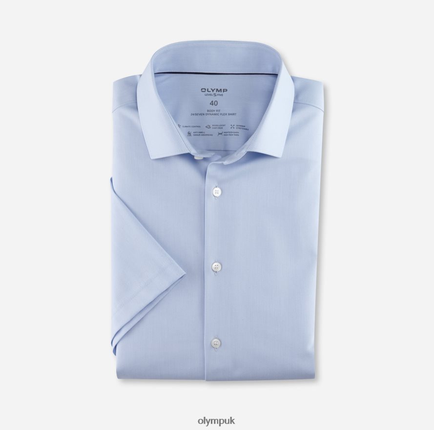 Clothing OLYMP Level Five 24/Seven Body Fit, Business Shirt, Modern Kent, Bleu NZ22L504