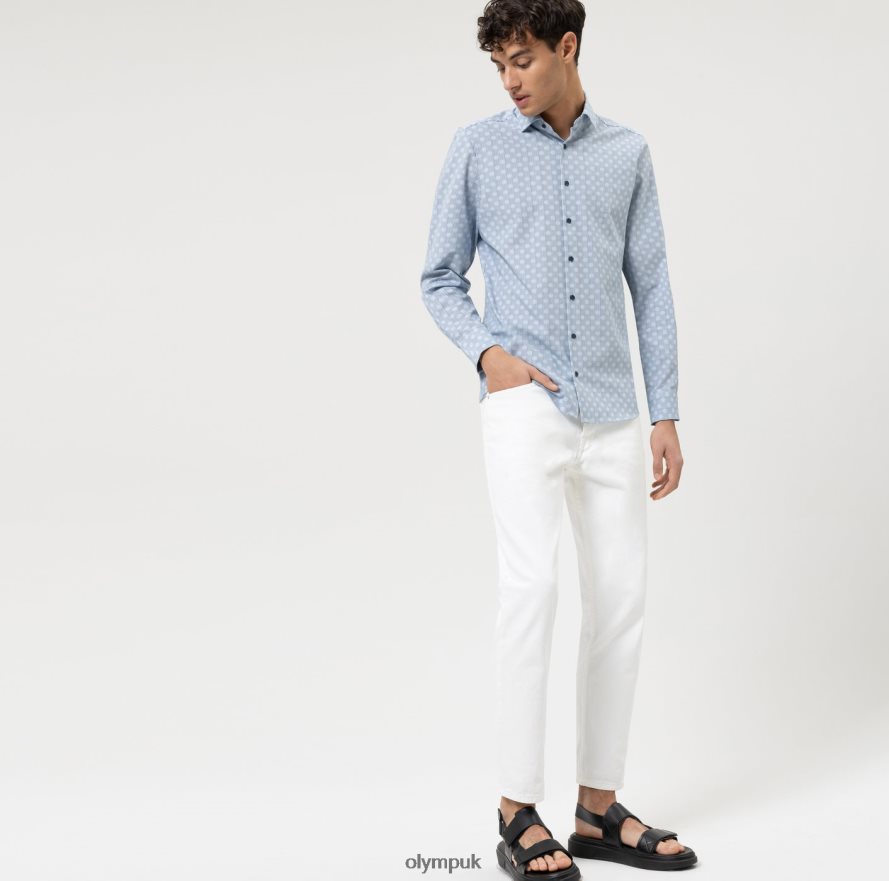 Clothing OLYMP Level Five 24/Seven Body Fit, Business Shirt, Modern Kent, Bleu NZ22L633