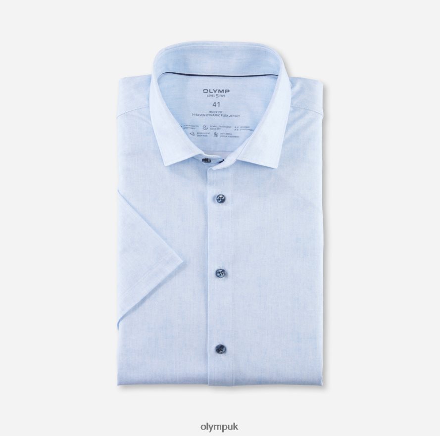 Clothing OLYMP Level Five 24/Seven Body Fit, Business Shirt, Modern Kent, Bleu NZ22L683