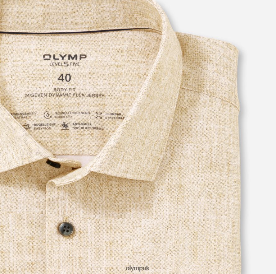 Clothing OLYMP Level Five 24/Seven Body Fit, Business Shirt, Modern Kent, Brass NZ22L658
