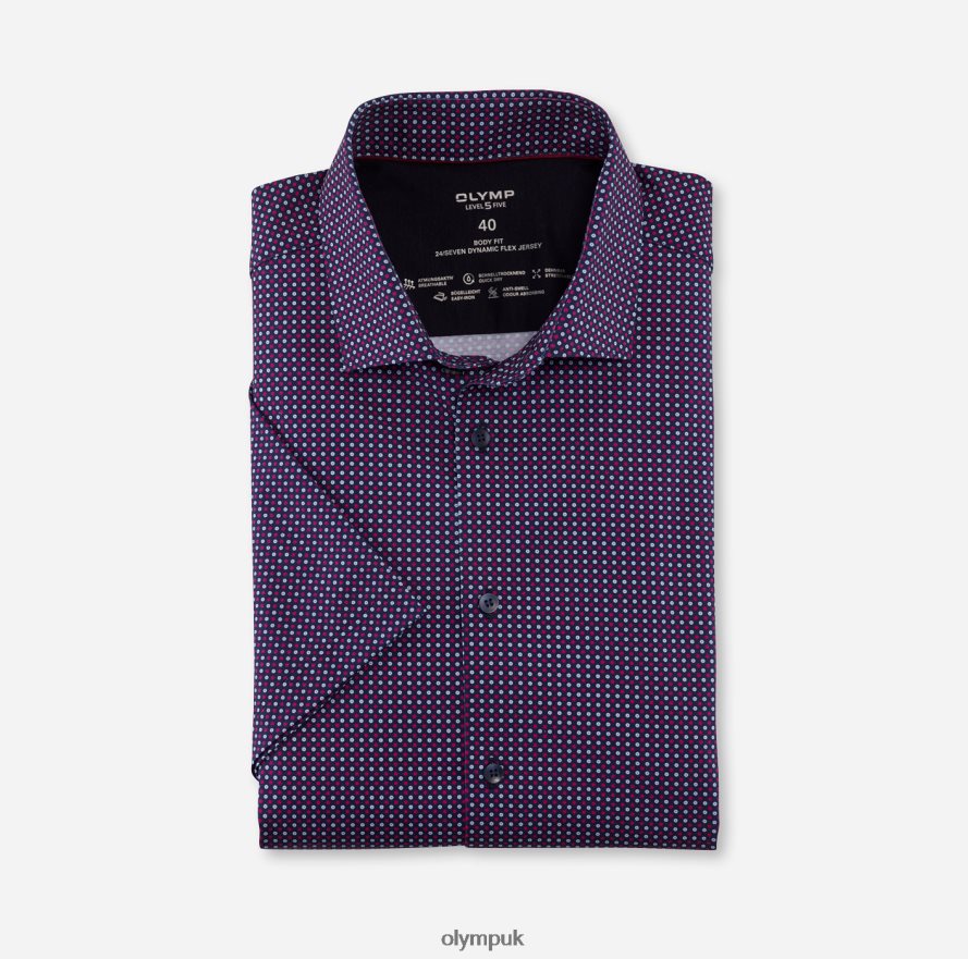 Clothing OLYMP Level Five 24/Seven Body Fit, Business Shirt, Modern Kent, Fuchsia NZ22L678