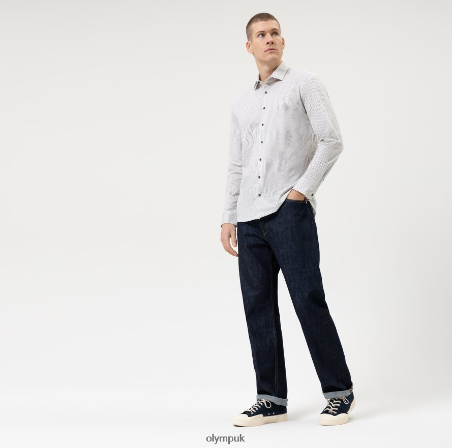 Clothing OLYMP Level Five 24/Seven Body Fit, Business Shirt, Modern Kent, Natural NZ22L379