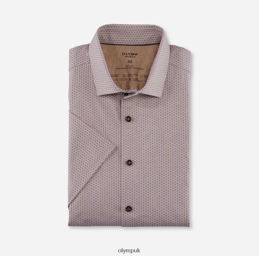 Clothing OLYMP Level Five 24/Seven Body Fit, Business Shirt, Modern Kent, Natural NZ22L415