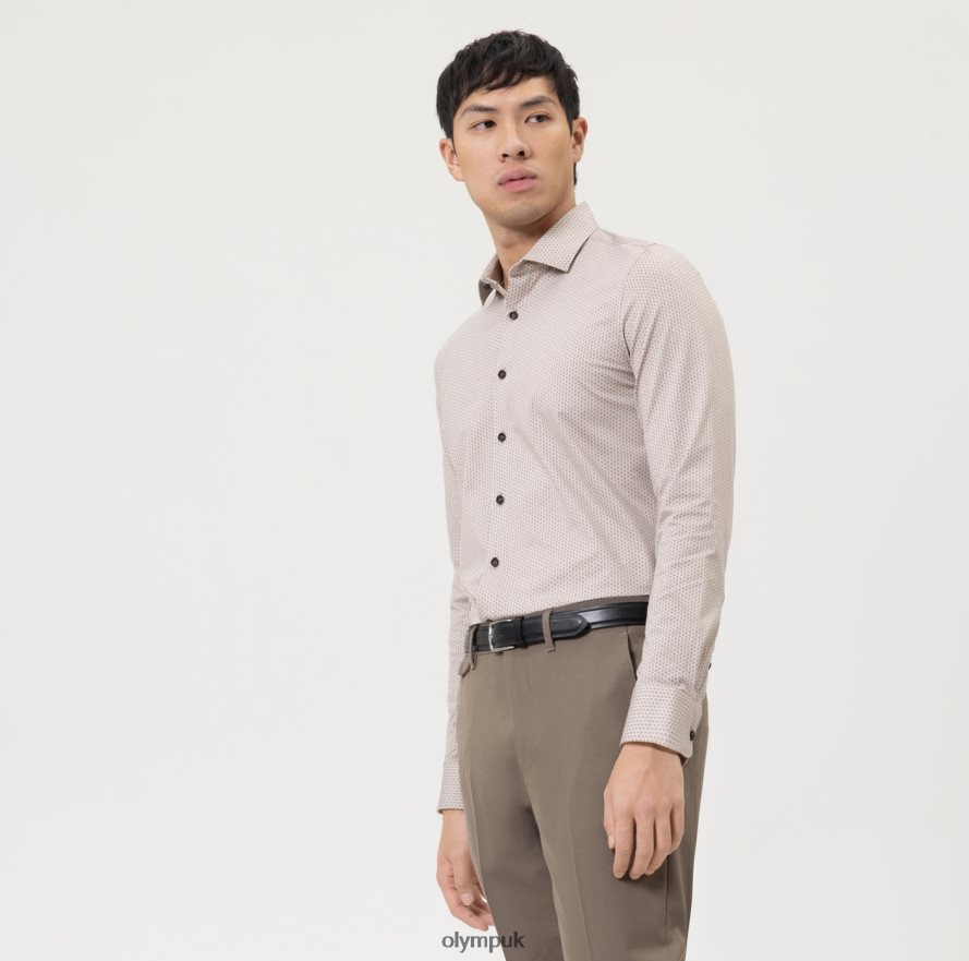 Clothing OLYMP Level Five 24/Seven Body Fit, Business Shirt, Modern Kent, Natural NZ22L600