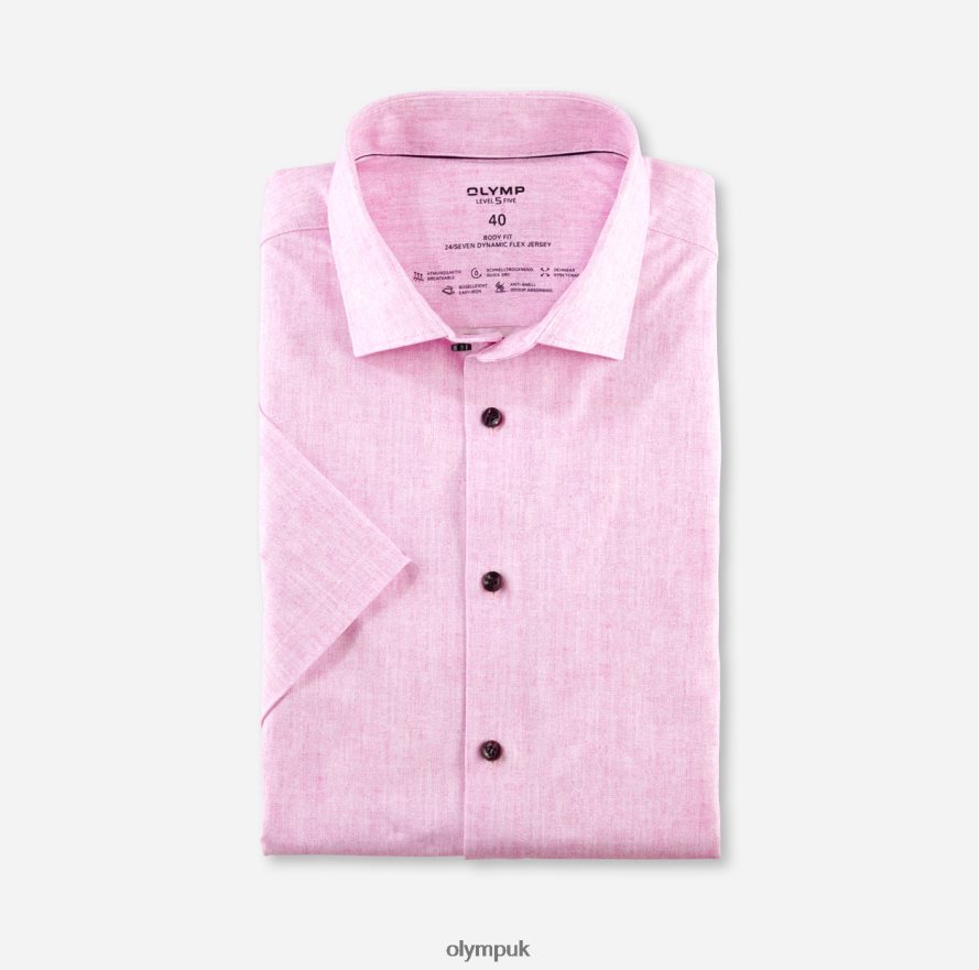 Clothing OLYMP Level Five 24/Seven Body Fit, Business Shirt, Modern Kent, Pink NZ22L698