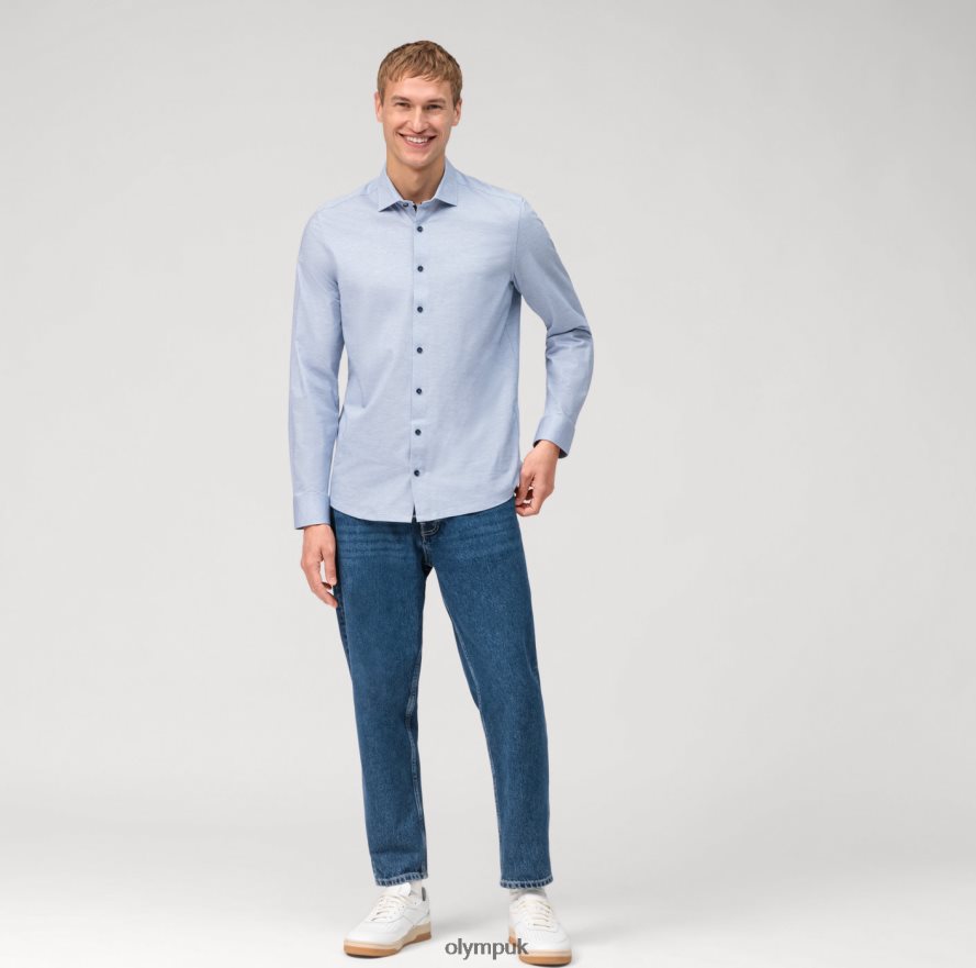 Clothing OLYMP Level Five 24/Seven Body Fit, Business Shirt, Modern Kent, Royal NZ22L523