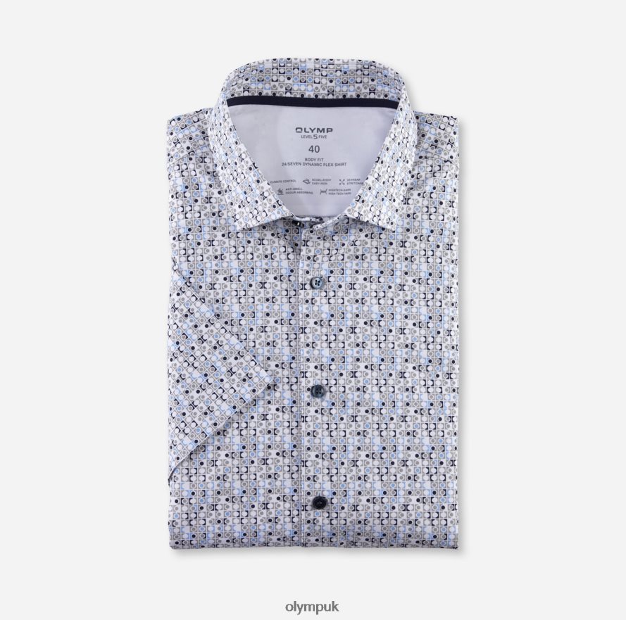 Clothing OLYMP Level Five 24/Seven Body Fit, Business Shirt, Modern Kent, Taupe NZ22L671