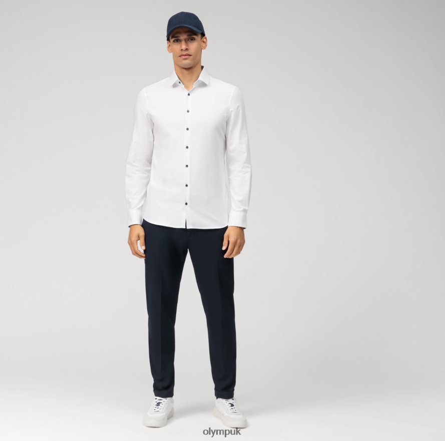 Clothing OLYMP Level Five 24/Seven Body Fit, Business Shirt, Modern Kent, White NZ22L397