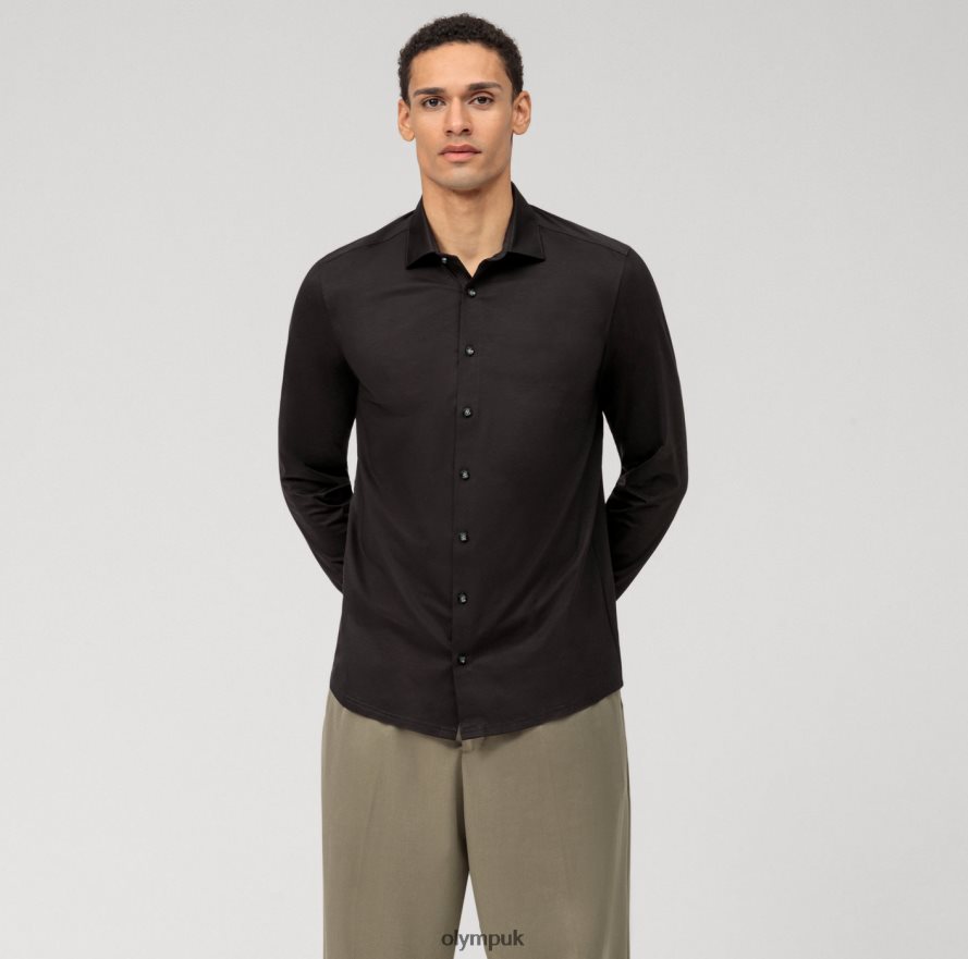 Clothing OLYMP Level Five 24/Seven Body Fit, Business Shirt, New York Kent, Black NZ22L389