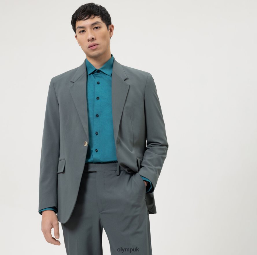 Clothing OLYMP Level Five 24/Seven Body Fit, Business Shirt, New York Kent, Emerald NZ22L586