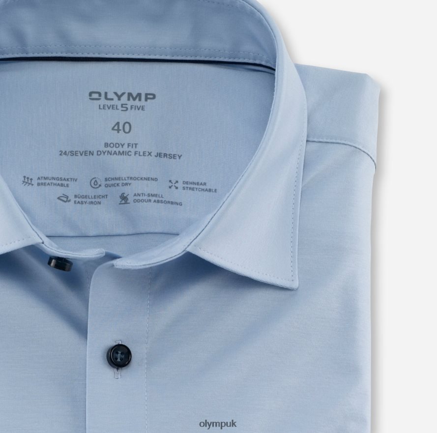 Clothing OLYMP Level Five 24/Seven Body Fit, Business Shirt, New York Kent, Light Blue NZ22L383
