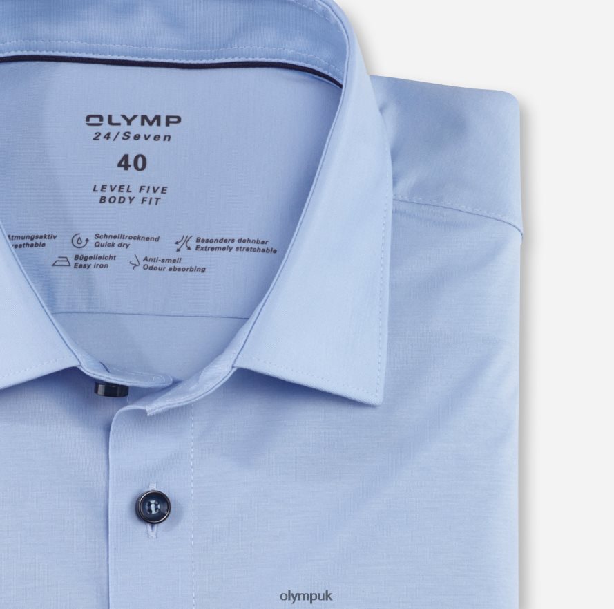 Clothing OLYMP Level Five 24/Seven Body Fit, Business Shirt, New York Kent, Light Blue NZ22L418