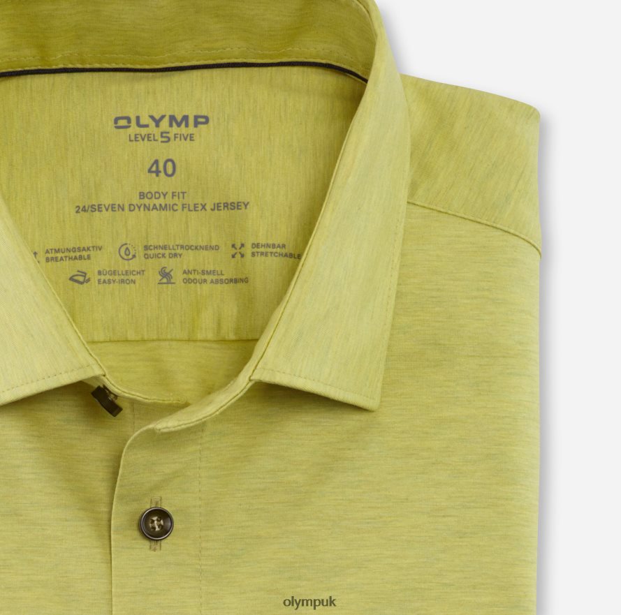 Clothing OLYMP Level Five 24/Seven Body Fit, Business Shirt, New York Kent, Light Green NZ22L626