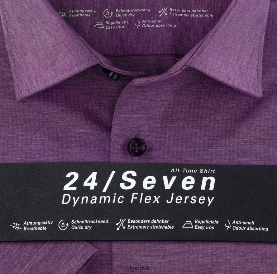 Clothing OLYMP Level Five 24/Seven Body Fit, Business Shirt, New York Kent, Lilac NZ22L809