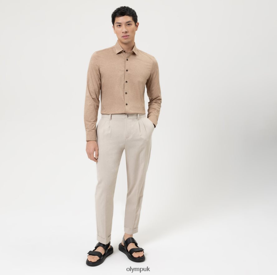 Clothing OLYMP Level Five 24/Seven Body Fit, Business Shirt, New York Kent, Natural NZ22L347