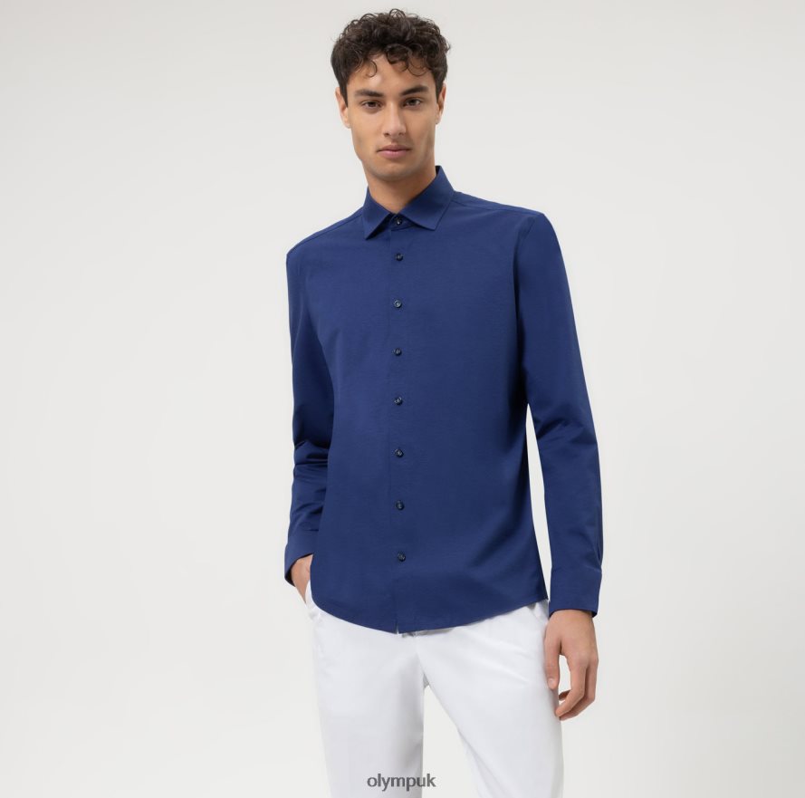 Clothing OLYMP Level Five 24/Seven Body Fit, Business Shirt, New York Kent, Royal NZ22L375