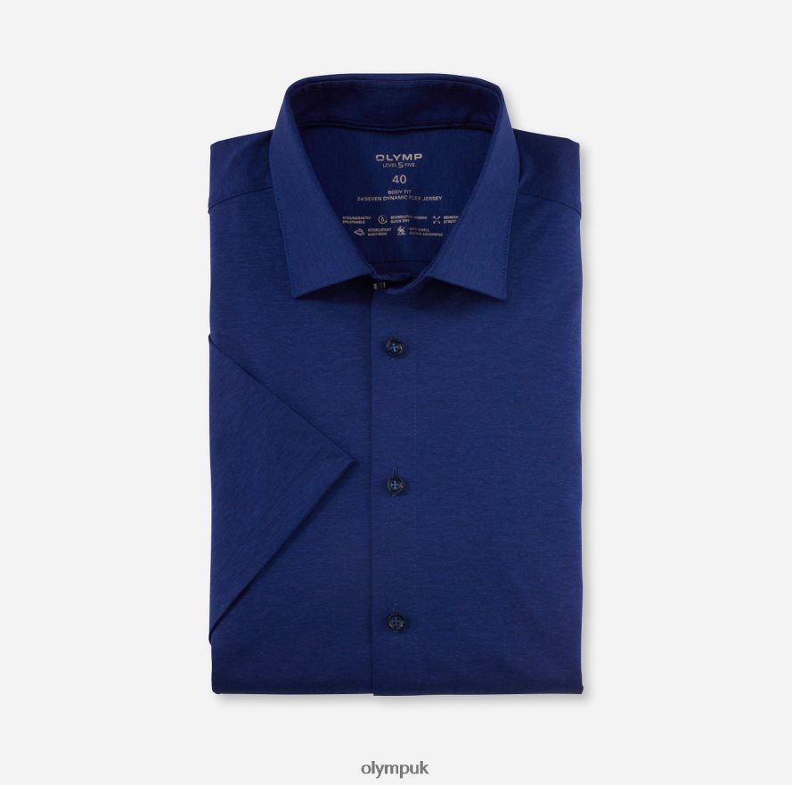 Clothing OLYMP Level Five 24/Seven Body Fit, Business Shirt, New York Kent, Royal NZ22L514